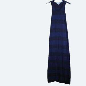 COPY - COPY - Roots sleeveless horizontal striped knit maxi dress 100% cotton XS